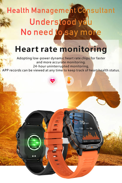 New Full Touch Smart Watch Men For Android Xiaomi Blood Pressure Oxygen Fitness Watch Waterproof LED Flashlight SmartWatch 2024 - AMULET RING STORE