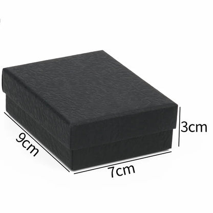 Simple Jewelry Box Earnail Ring Bracelet Necklace Black White Paper Jewelry Display Valentines Day Wedding Gift Packaging Box - AMULET RING STORE