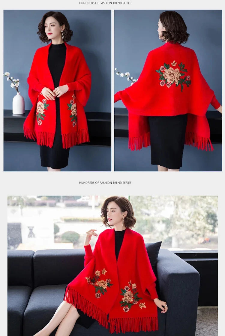 Winter Cashmere Women Scarf Female Luxury Brand Scarves Lady Tassel Bandana Women Solid Shawl Wraps Foulard Poncho Pashmina