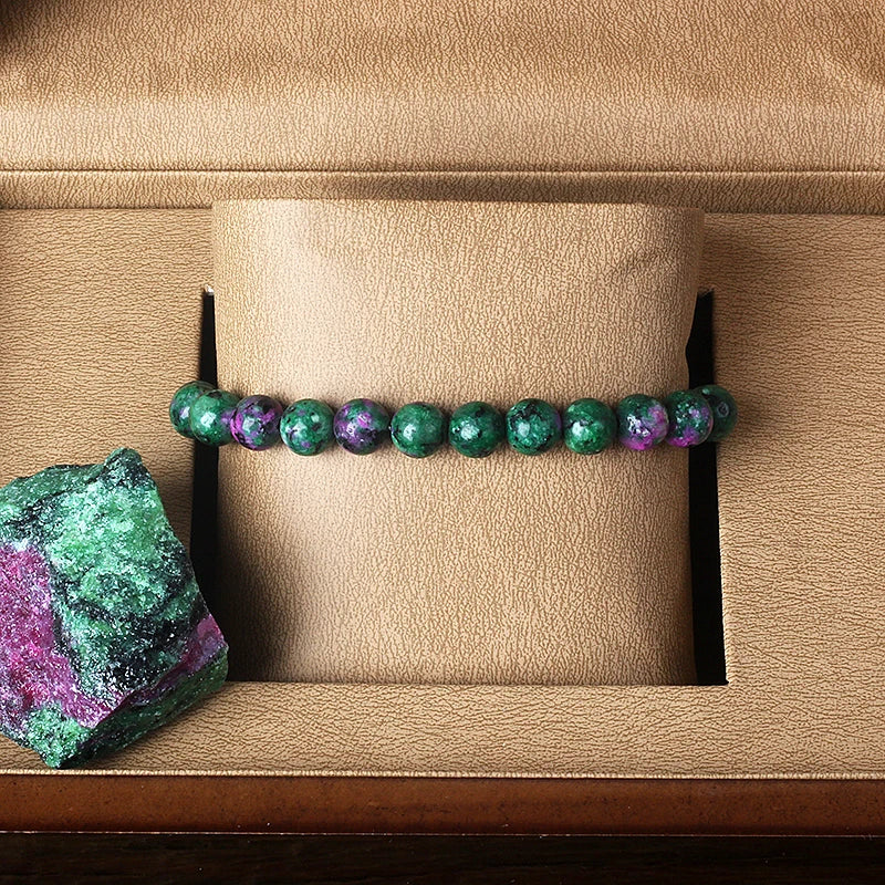 Geniune Epidote Zoisite Bead Bracelet Homme Natural Quartz Lava Tiger Eye Stone Bracelet Made of Natural Stone Jewelry for Women