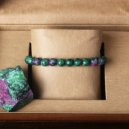 Geniune Epidote Zoisite Bead Bracelet Homme Natural Quartz Lava Tiger Eye Stone Bracelet Made of Natural Stone Jewelry for Women