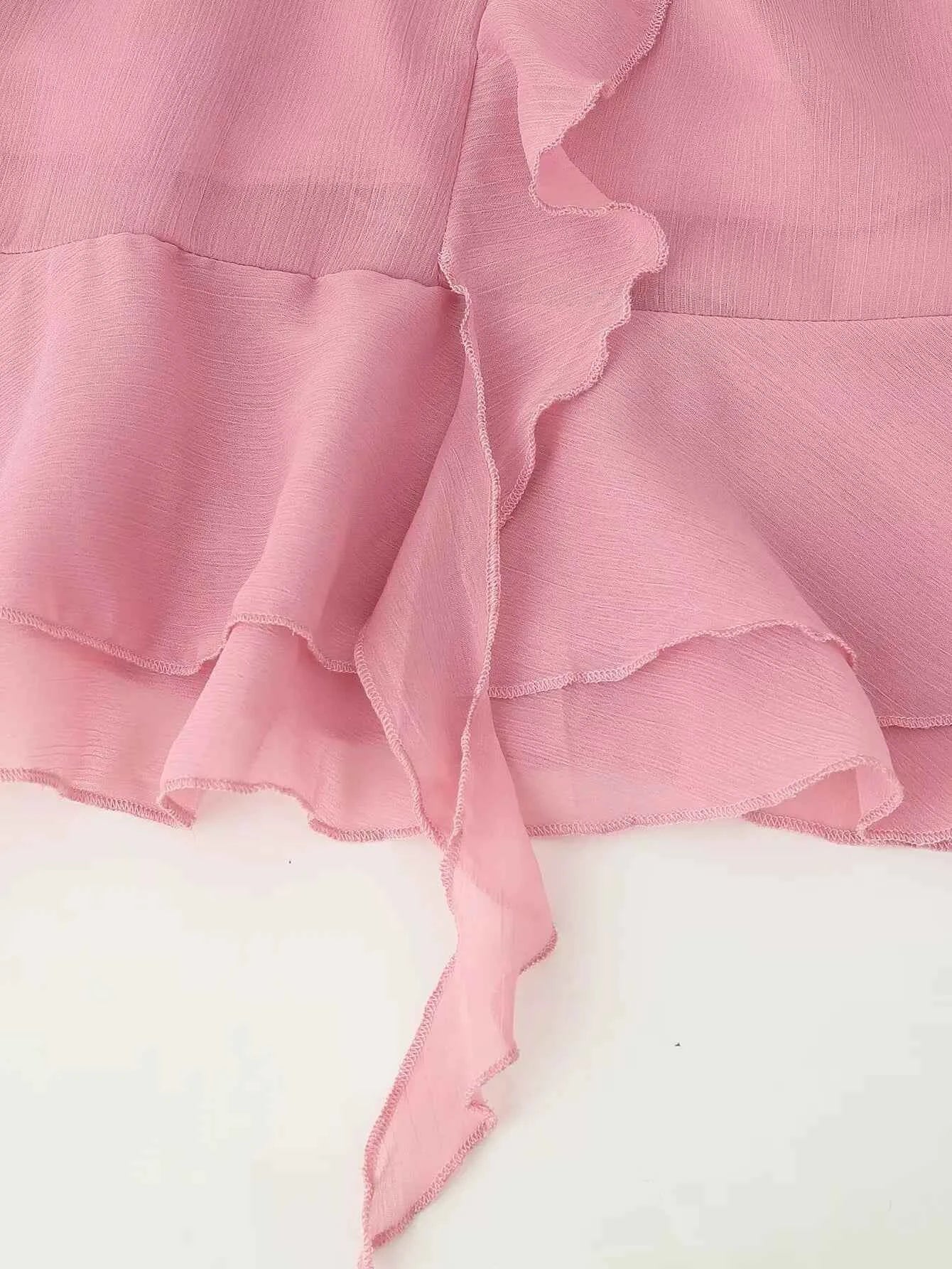 European and American style 2025 early autumn new layered ruffled long-sleeved chiffon dress