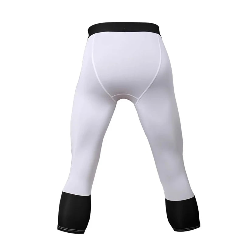 Men Kid Boy Girl GYM Capri Running Tight Pants Basketball Football Soccer Exercise Sport 3/4 Cropped Kneelet Leggings Shorts 714