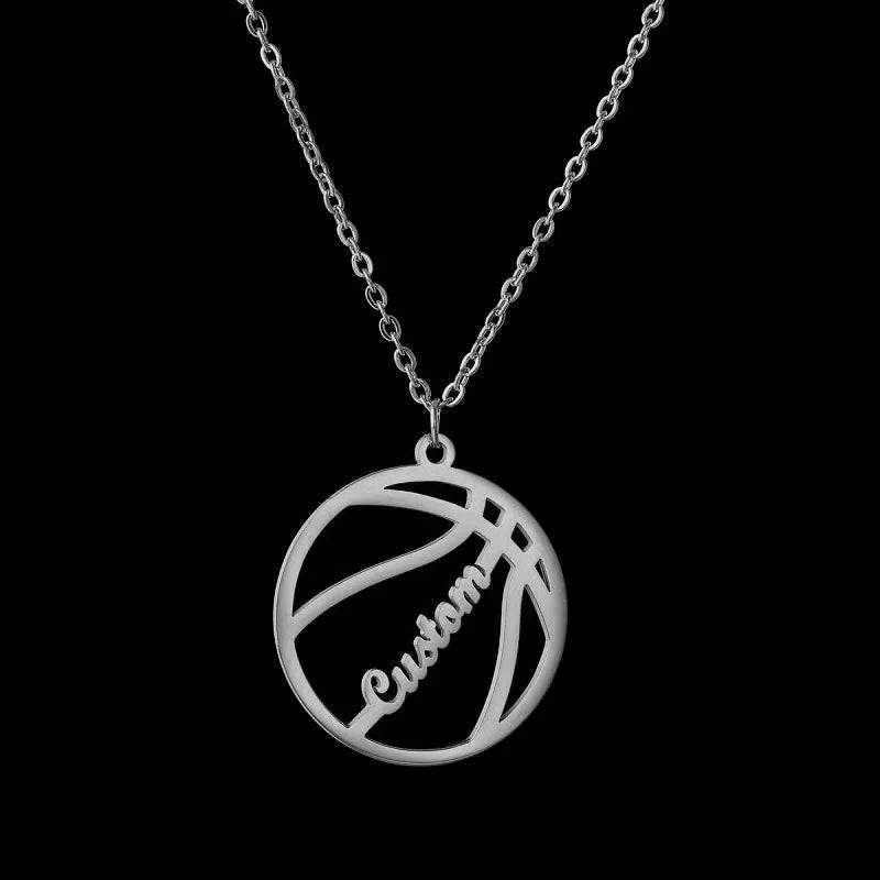 Custom Name Necklace Football Sports Style Personalized Men Customized Chains Stainless Steel For Male Jewelry Birthday Gifts