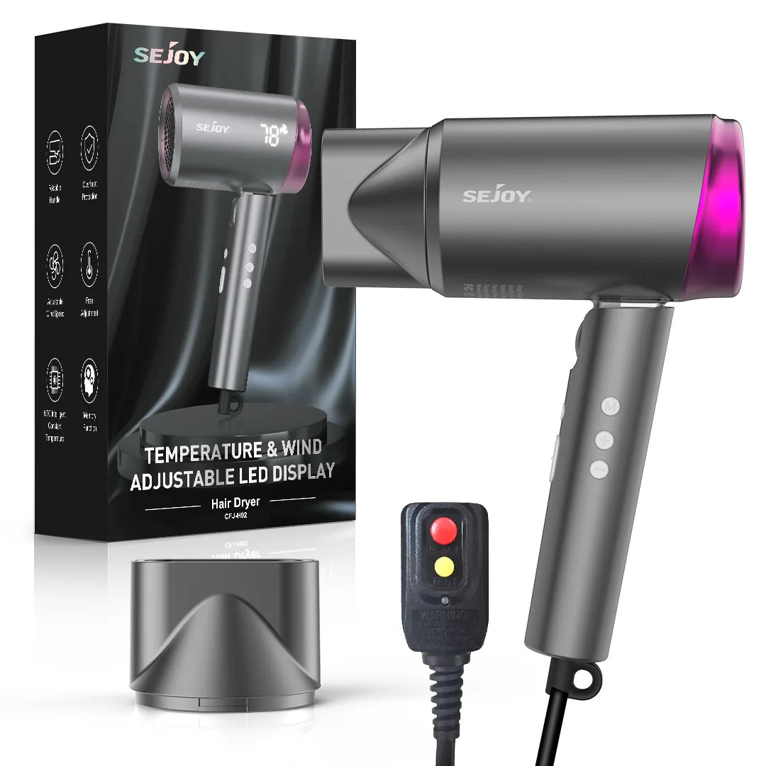 Electric Hair Dryer 1800W 110v Multifunctional Hair Straightener Negative Ion Hair Care Curler Blow Dryer Cold/Warm/Hot Wind - AMULET RING STORE