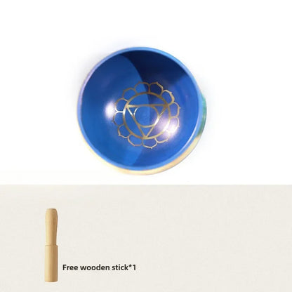 Nepal Handmade Buddha Singing Bowl Yoga Meditation Colorful Sound Therapy Tibetan Singing Bowls Healing Percussion Instruments - AMULET RING STORE