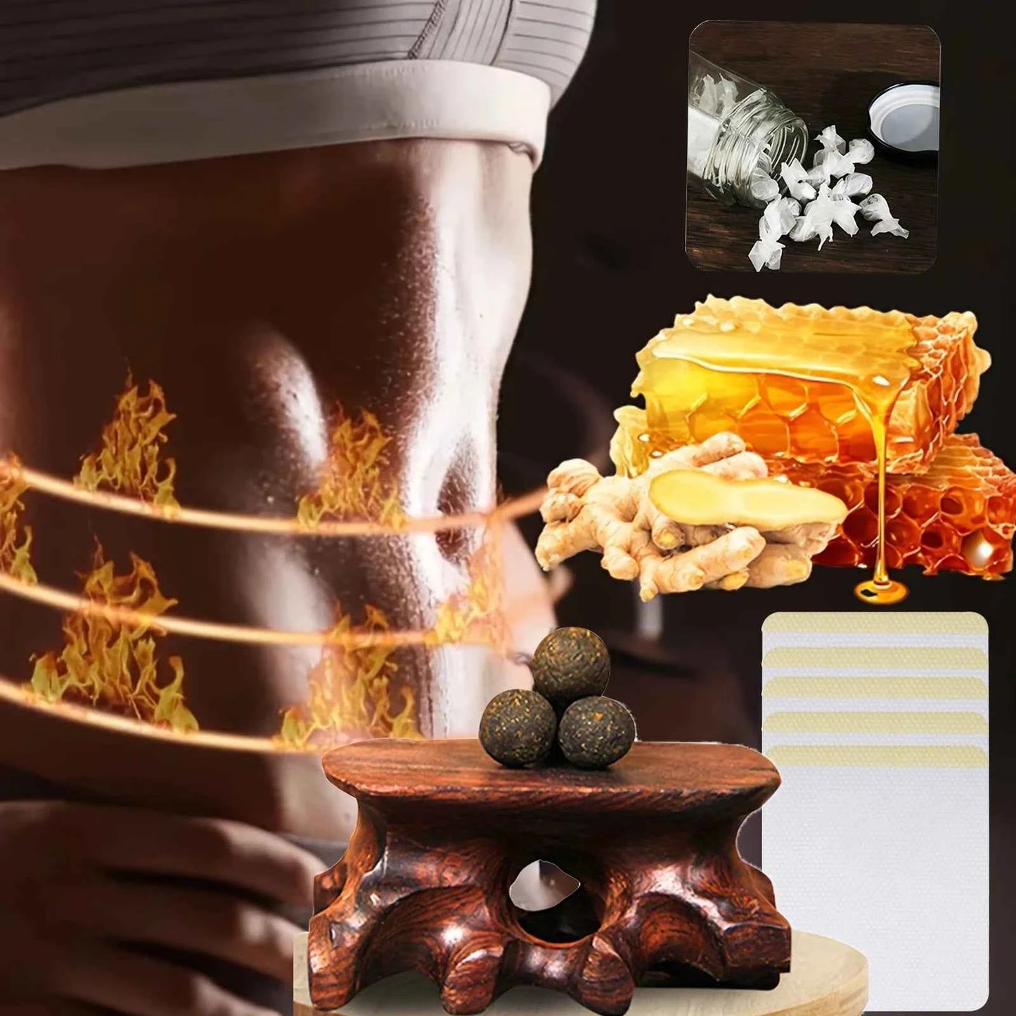 Honey Belly Toning Pill Fast Burning Fat Lymphatic Improve Stomach Body Shaping Patches Belly Slimming Stickers for Female Male