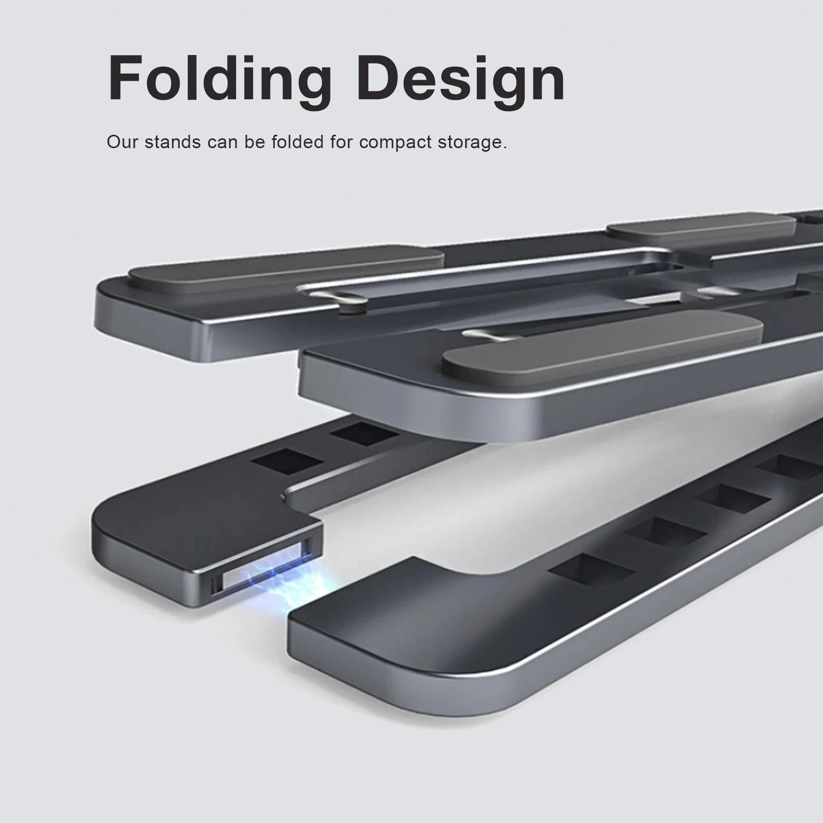 Aluminum Alloy Magnetic Laptop Stand With 8-Level Adjustment, Ventilation and Heat Dissipation, Equipped With Silicone Anti-Slip - AMULET RING STORE