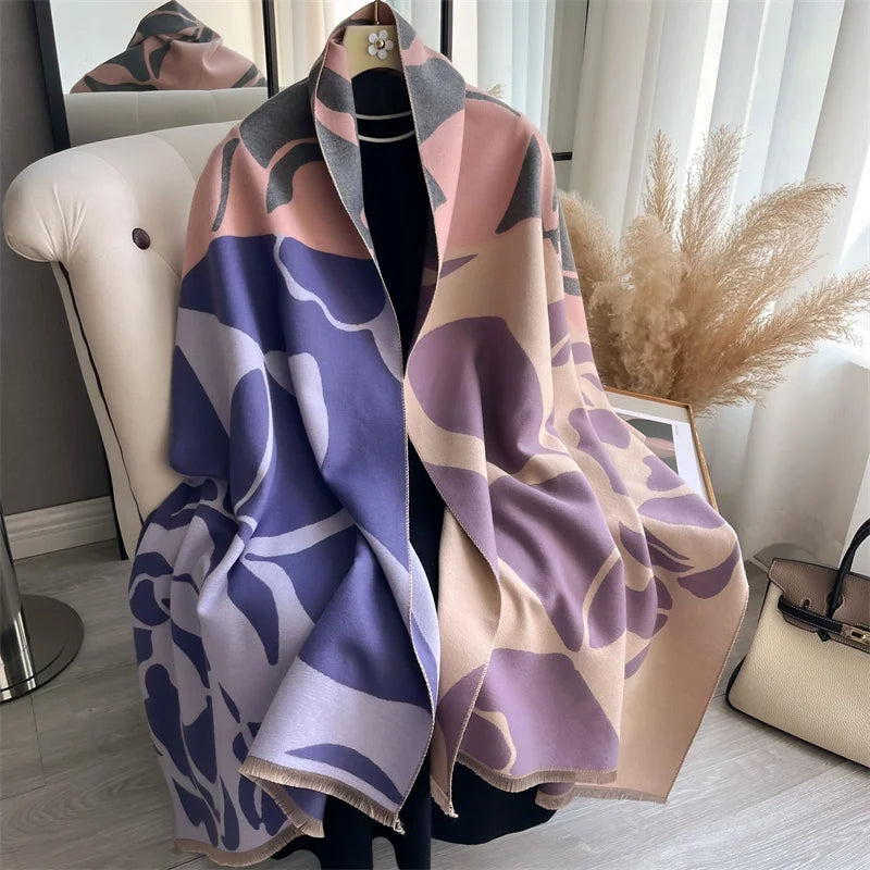 Cashmere Scarf for Women Thick Warm Winter Blanket Brand Female Luxury Quality Shawl Wrap Bufanda 2024 Poncho Echarpe Pashmina