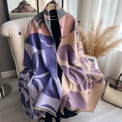 Cashmere Scarf for Women Thick Warm Winter Blanket Brand Female Luxury Quality Shawl Wrap Bufanda 2024 Poncho Echarpe Pashmina