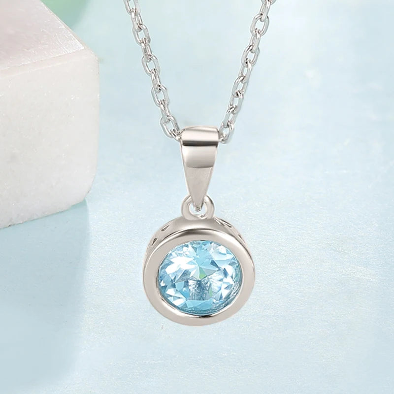 LAYA 925 Sterling Silver Natural Amethyst Bezel Setting Pendant Necklace For Women Original Fashion Jewelry 2025 Trend