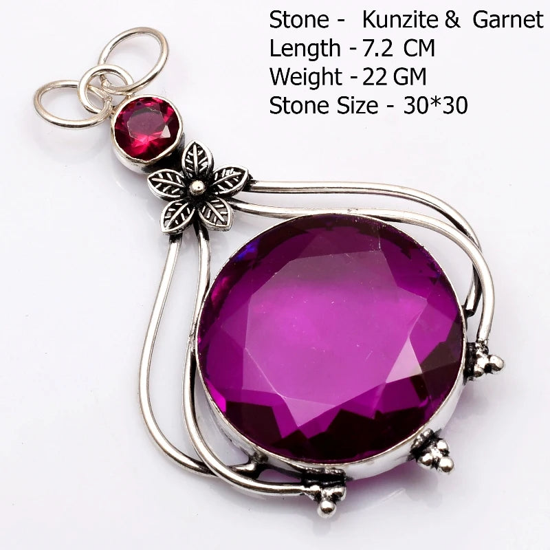 Genuine  Agate Labradorite Jasper Turquoise Rose Quartz Pendant