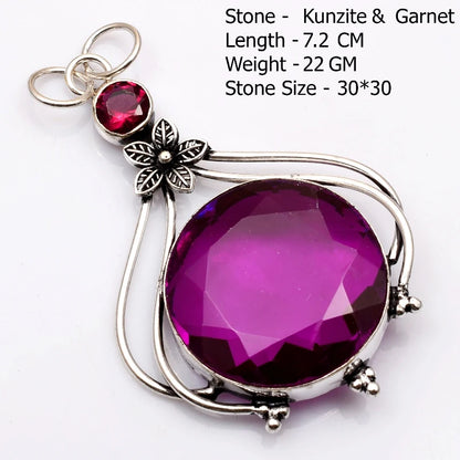 Genuine  Agate Labradorite Jasper Turquoise Rose Quartz Pendant