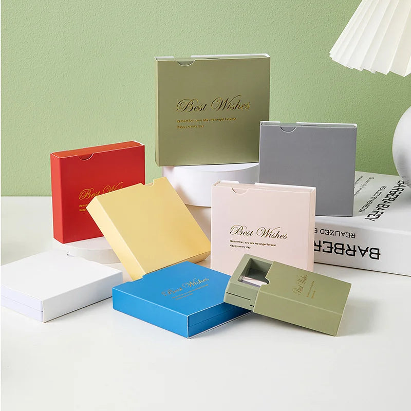 Fashion Jewelry Box Ring Earring Bracelet Necklace Display Stand Suspension Paper Cover Scratch Proof Shell Packing Dust Storage - AMULET RING STORE