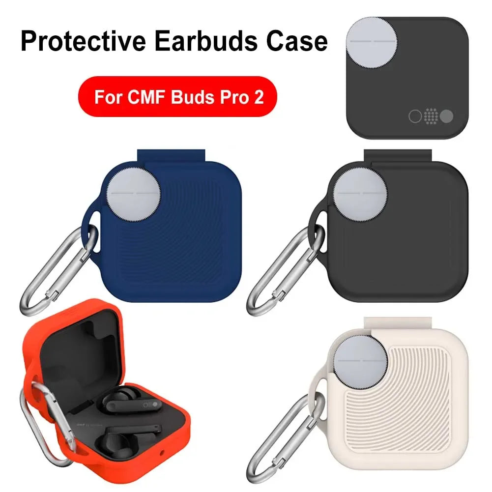 Silicone Protective Earbuds Case Shockproof Full Protections Housing Protector Cover Sleeve for Nothing CMF Buds Pro 2 Earphones - AMULET RING STORE
