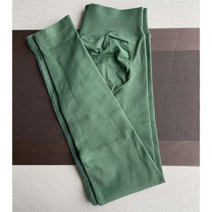 TKITK Leggings Women Seamless Sports Yoga Pants Low Ribbed Band Gym clothes Fitness Workout wear Scrunch Bum Tights - AMULET RING STORE