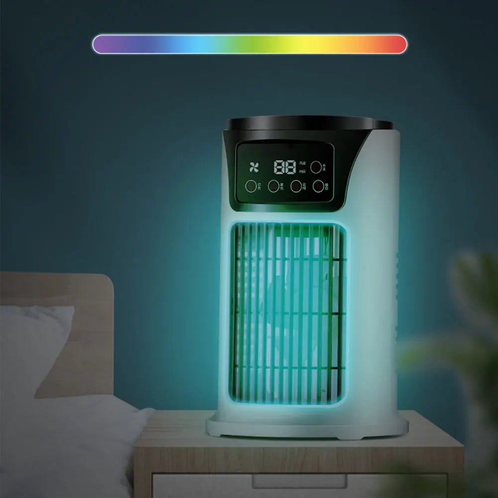 Water Cooling Fan Air Conditioner Adjustable Speeds Timer Personal Fan Air Cooler With Humidifier for Bedroom Living Room Office