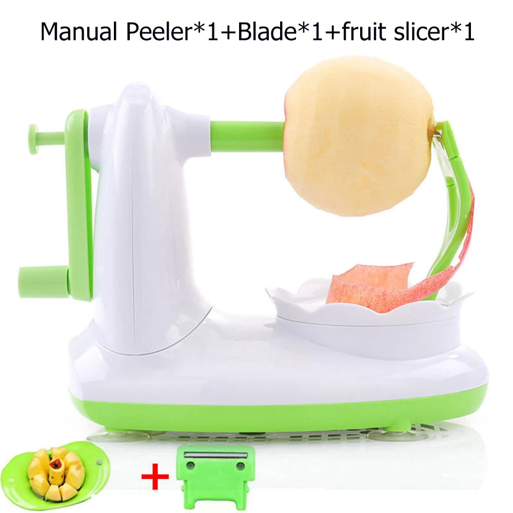 Hand-cranked Multifunction Fruit Peeler With Fruit Slicer Corer Cutter and Blades Apple Pear Kitchen Home Manual Peeler Machine - AMULET RING STORE