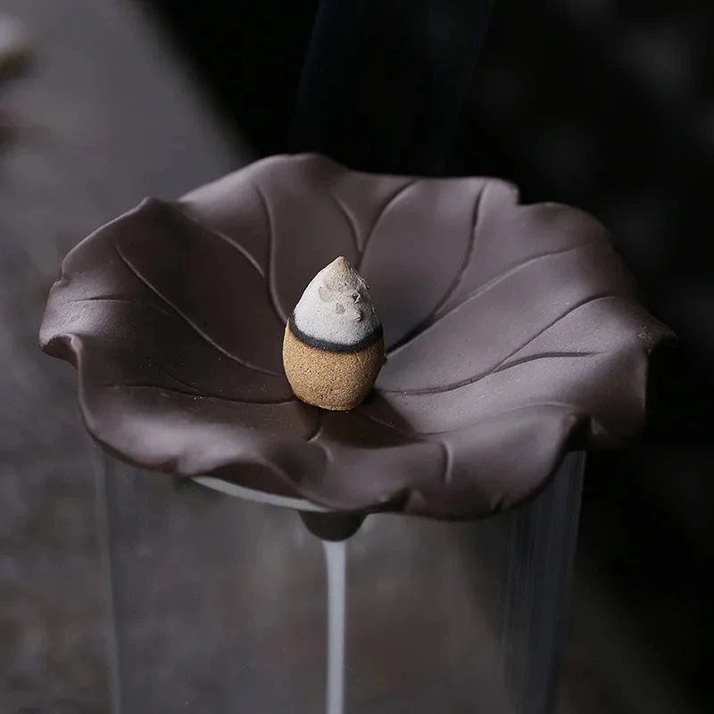 Backflow Incense Burner Plastic Cover Indoor Windproof Personality Creatives Home Decor Office Teahouse Ornament Without Incense - AMULET RING STORE