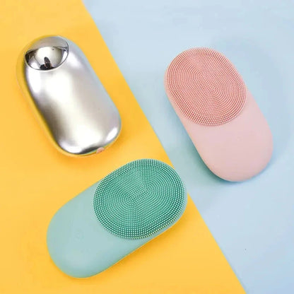 Rechargeable Sonic Face Cleanser Washing Skin Massager Ultrasonic Silicone Electric Mini Facial Cleansing Brush