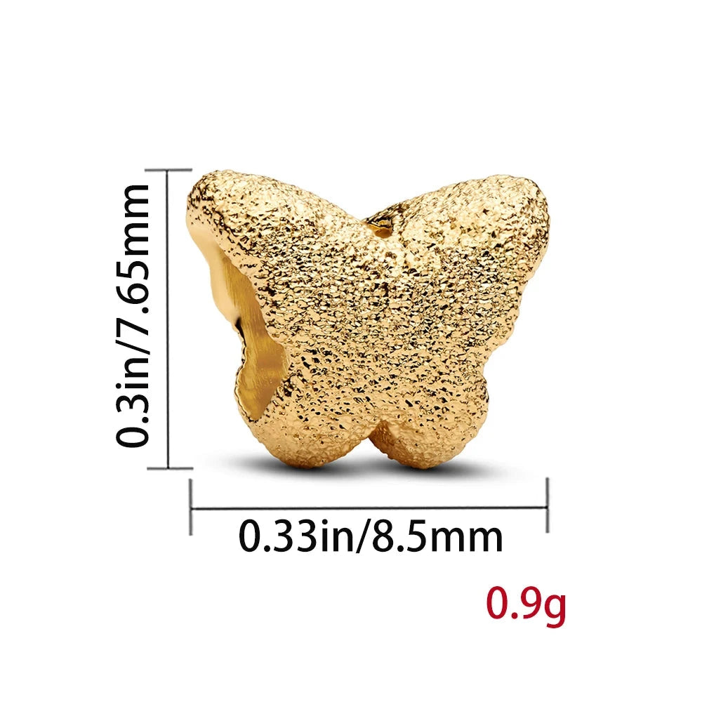 New Mini Series Charm Sun Horseshoe Clover Butterfly Mushroom Beads Fit Original Pan Bracelet DIY Women Jewelry Christmas Gifts - AMULET RING STORE