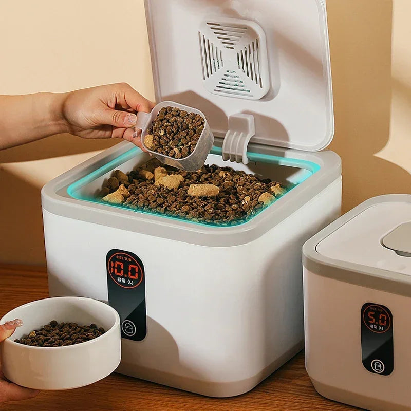 Pet Dog Food Storage Container Dry Cat Food Bucket Dog Food Box with Lid Insect Proof Moisture Proof Rice Box Grain Sealed Jar - AMULET RING STORE
