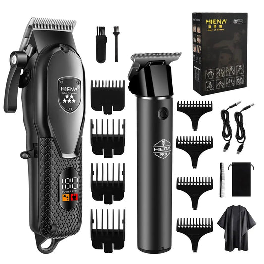 hiena Hair Clipper Kit for Men Electric Shaver Hair Trimmer Professional Cutting Machine Hair Trimmer with LCD Digital Display - AMULET RING STORE