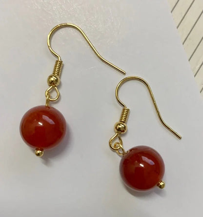 wholesale nature Red Agate Round Bead Pendant necklace 925 Silver Plated brass Clasp Head Women's Fashion Jewellery