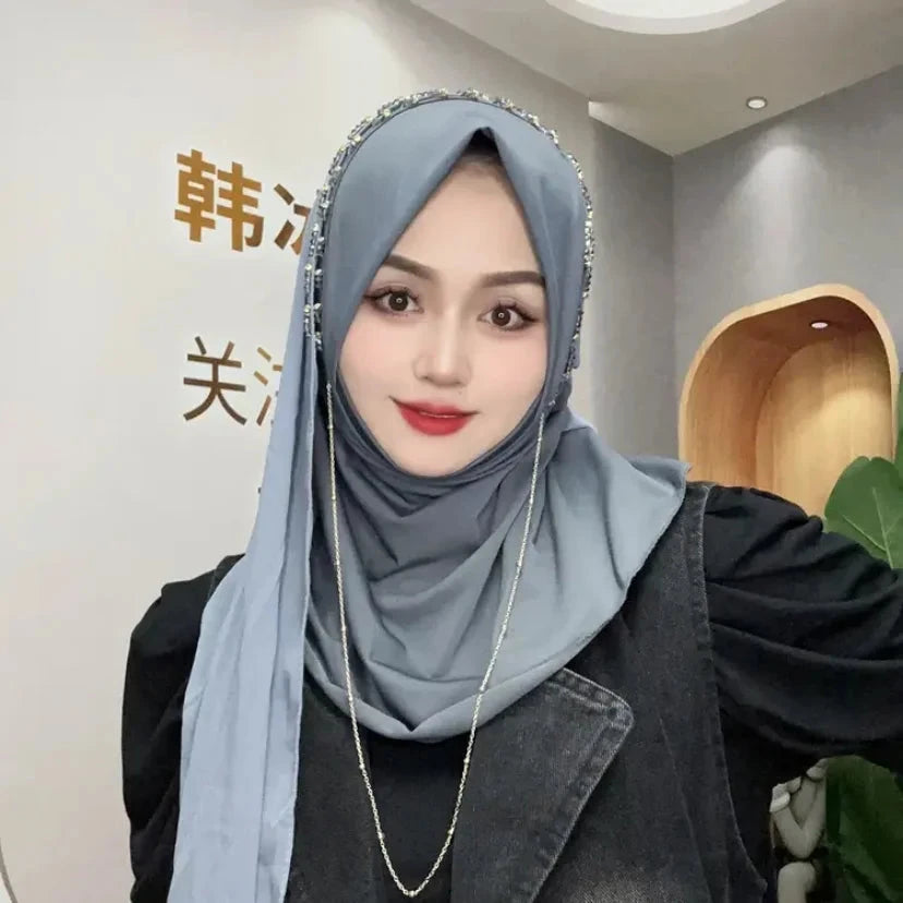 2025 Dubai Fashion School Girls Women Muslem Hijab Long Wraps - AMULET RING STORE