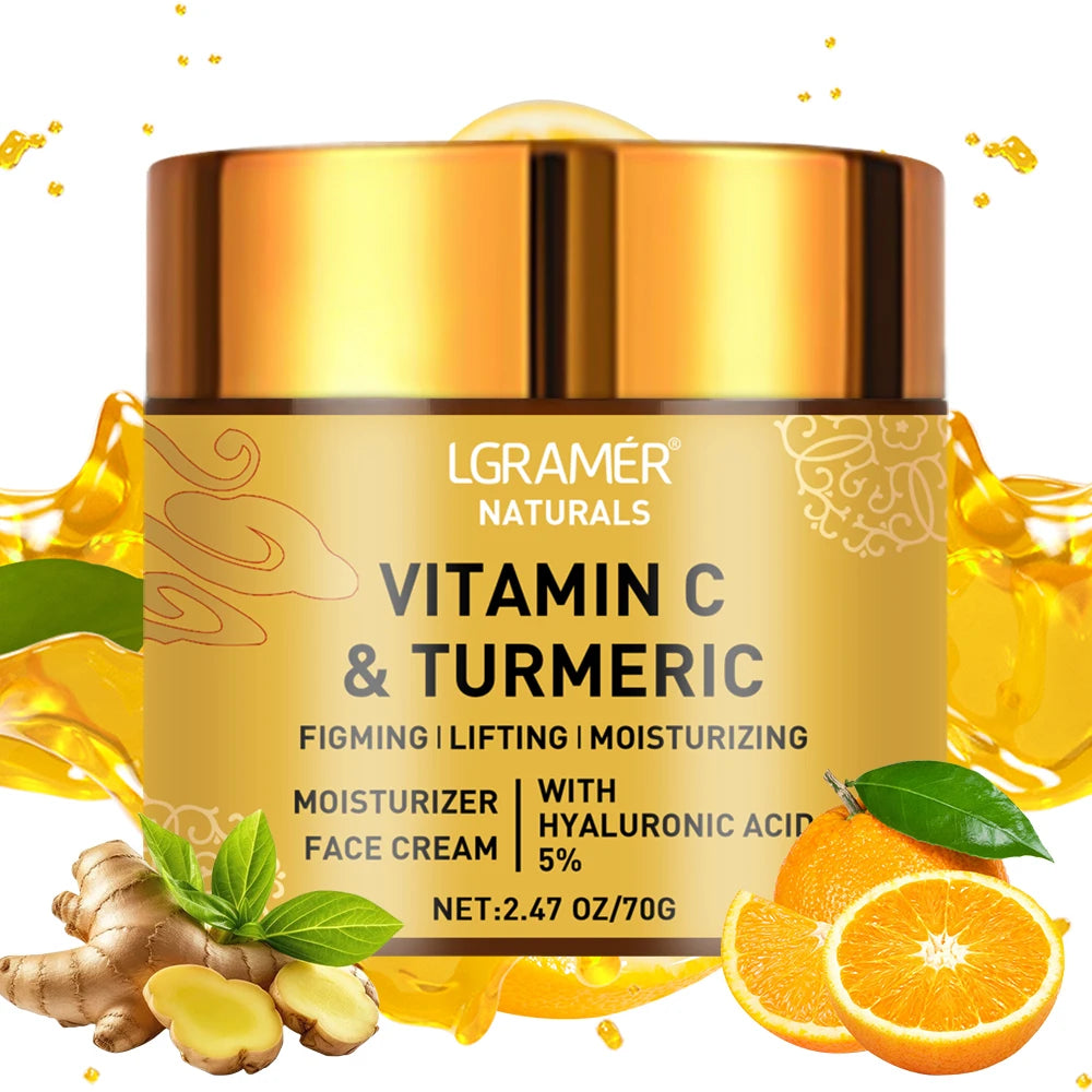 Turmeric Vitamin C Face cream Retinol Moisturizing Firming Hyaluronic Lightening Repairing Smooth Skincare Whitening Creams - AMULET RING STORE