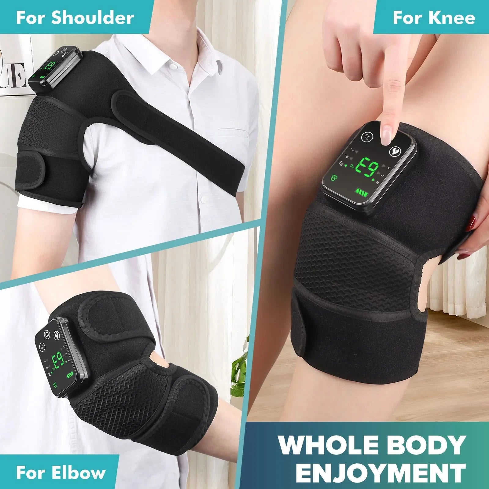 Electric Heating Heated Shoulder Brace Wrap Shoulder Massage Support Belt Strap with Adjustable of Heating - AMULET RING STORE