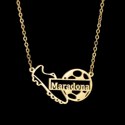 Custom Name Necklace Football Sports Style Personalized Men Customized Chains Stainless Steel For Male Jewelry Birthday Gifts