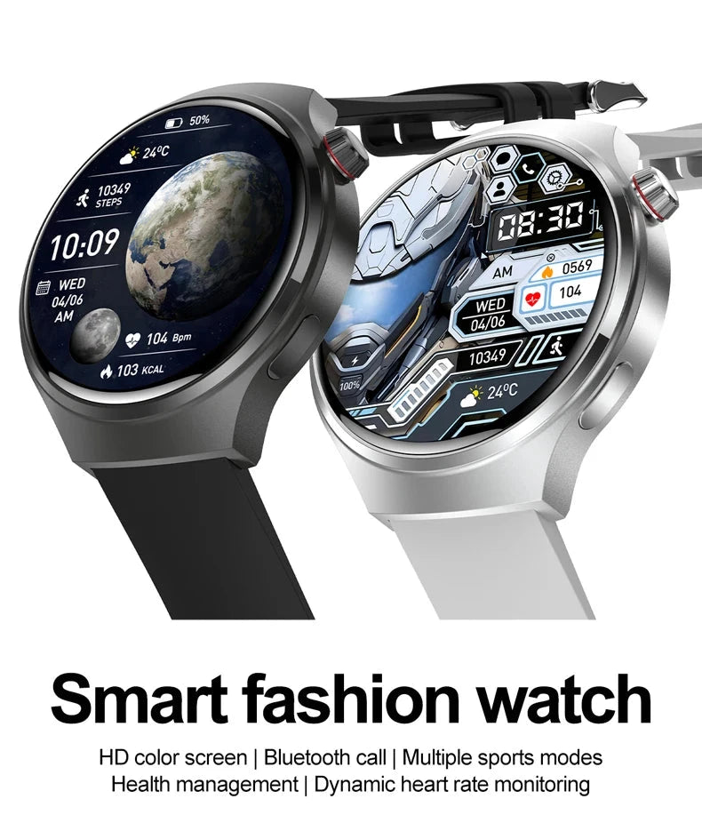 2025 New For HUAWEI GT Series Smart Watch Men AMOLED Screen Heart Rate Health Monitoring Bluetooth Call Business Smartwatch Man