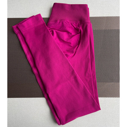 TKITK Leggings Women Seamless Sports Yoga Pants Low Ribbed Band Gym clothes Fitness Workout wear Scrunch Bum Tights - AMULET RING STORE