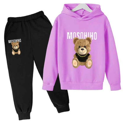 Fall/Winter 2024 Sports Kids Hoodie Set Sunshine Boys & Girls Casual Kids Top + Pants in Multiple Color Options for Ages 3-13