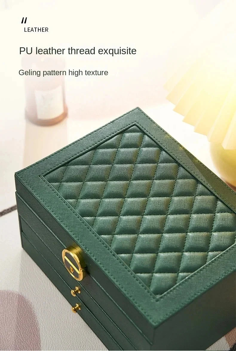 Three-layer Jewelry Storage Box for High-end Exquisite Necklaces, Earrings,Gold Jewelry and Hand Accessories with Large Capacity - AMULET RING STORE