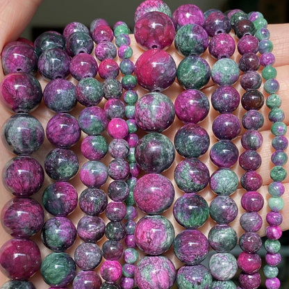 45 Styles Natural Stone Beads Amethyst Purple Jades Agate Crystal Glass Beads Jewelry Making Findings DIY Bracelet Accessories - AMULET RING STORE