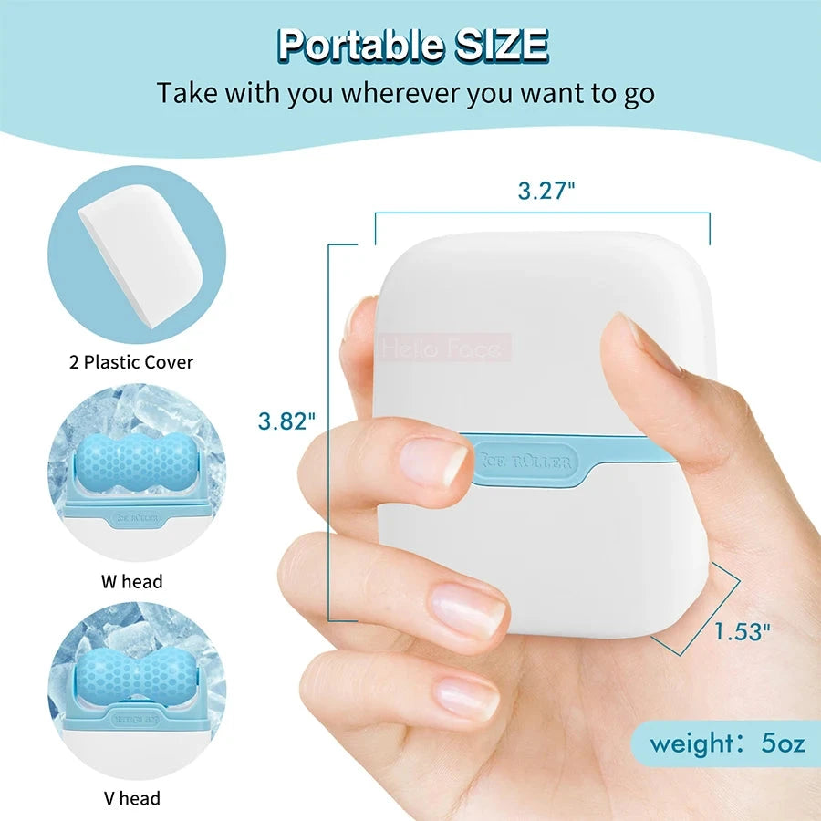 ICE ROLLER S30 Facial Massager Cool Skin Lifting Double Head Tool Face Lift Roller Pain Relief Face Skincare Beauty