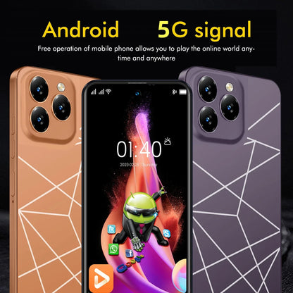 Global Version I16 Pro Max Smartphone Android,6.8'',12GB RAM 512GB ROM,Dual SIM,Mobile phones,Google Play Store,24+48MP,6800mAh - AMULET RING STORE