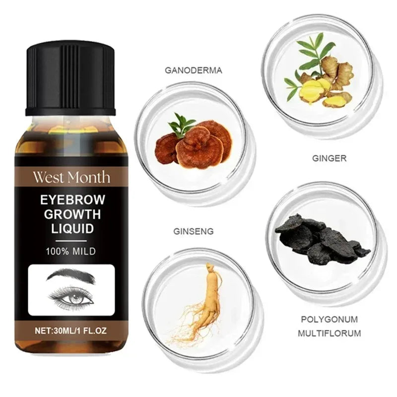 Eyebrow growth serum fast growing eyelash prevent hair loss damaged treatment thick dense eyes makeup care products - AMULET RING STORE