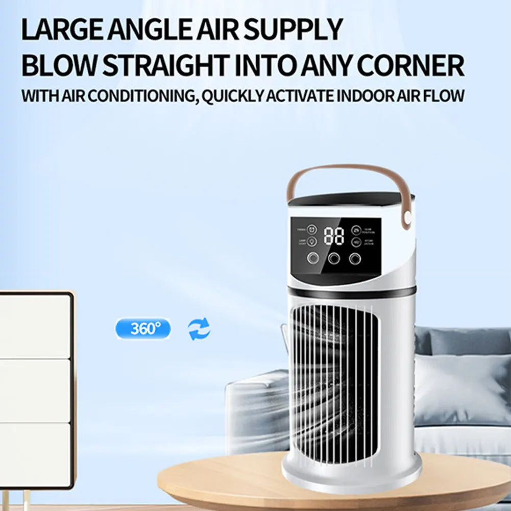 Water Cooling Fan Air Conditioner Adjustable Speeds Timer Personal Fan Air Cooler With Humidifier for Bedroom Living Room Office