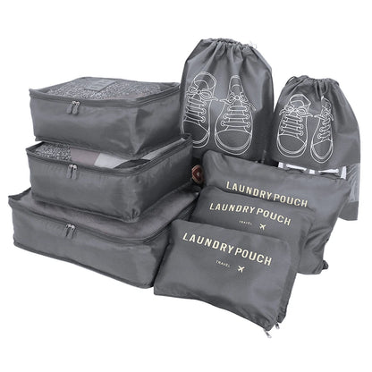 8/7/6 Pieces Set Travel Organizer Storage Bags Suitcase Packing Cubes Set Cases Portable Folding Luggage Clothes Shoe Tidy Pouch - AMULET RING STORE