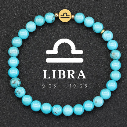 12 Zodiac Signs Natural Stone Bracelets Leo Capricorn Taurus Cancer Bracelets Women Men Couple Friendship Jewelry Gift Bracelets
