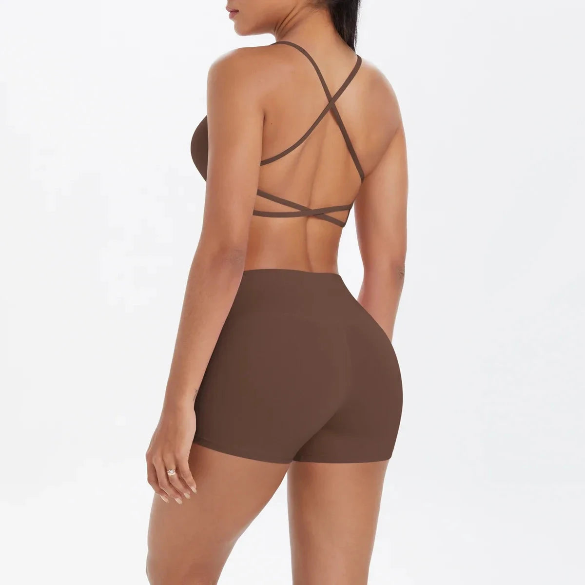 2PCS Yoga Set Nude Feeling Workout Sets Women Tracksuit Gym Push Up Fitness Running Workout Sportwear Sport Bra Leggings Suit