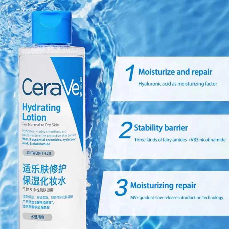 cerave hydrating lotion Barrier Repair Toner Soothing Sensitive Moisturizing 200ml ceramides.hyaluronic acid,niacinamide