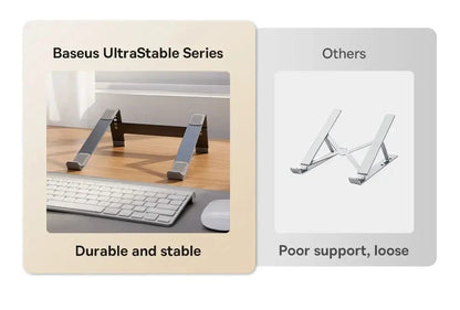 Baseus Adjustable Laptop Stand Aluminum Portable Notebook Support Holder for Macbook Air Pro Computer Stand Cooling Bracket - AMULET RING STORE