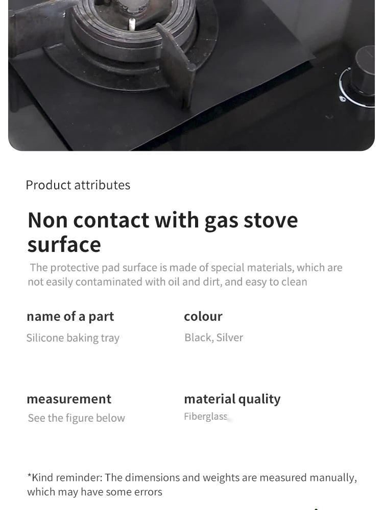 4 Pieces 27 Cm Gas Stove Surface Protection Pad Washable Oil And Dirt Resistant Kitchen Cleaning Accessories - AMULET RING STORE