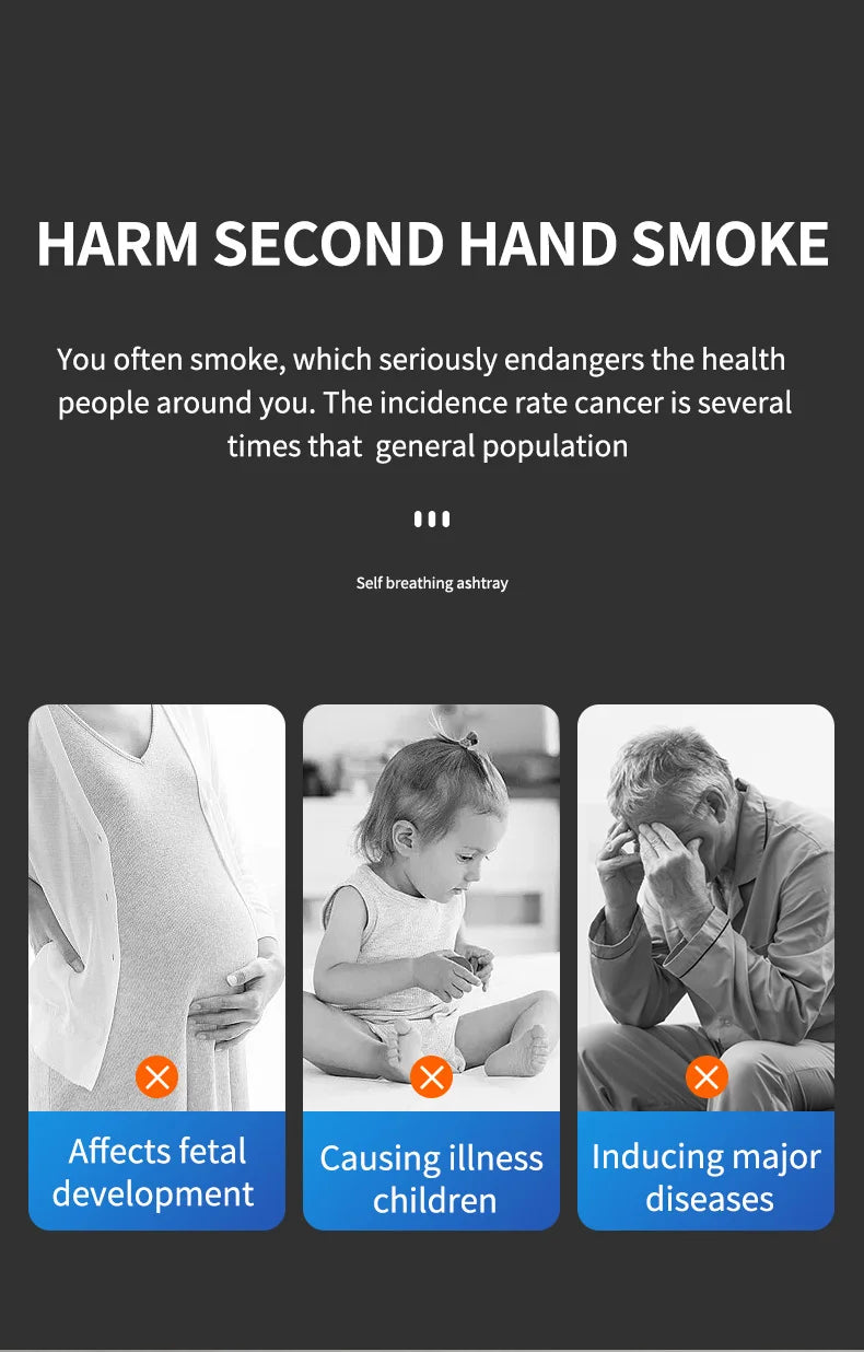 Xiaomi Youpin Air Purifier Ashtray Rechargeable Car Smoking Tank To Remove Second Hand Smoke Odor Sterile Filtration Home New Mi - AMULET RING STORE