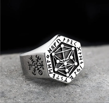 Vintage Men's Rings Bohemian Constellation Spell Array Ring Jewelry Free Shipping Party Gift Hot Selling AMULET RING STORE