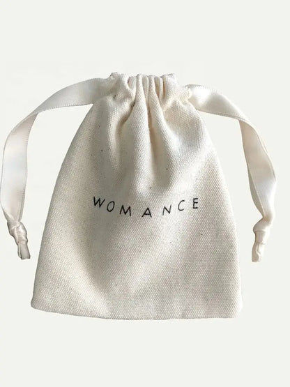 Custom Logo Printed Drawstring Canvas Bag Gift Jewelry Packaging Organic Cotton Canvas Pouch - AMULET RING STORE
